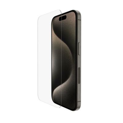 Belkin ScreenForce, Apple, iPhone 15 Pro, Schokbestendig, Krasbestendig, Doorschijnend, 1 stuk(s)
