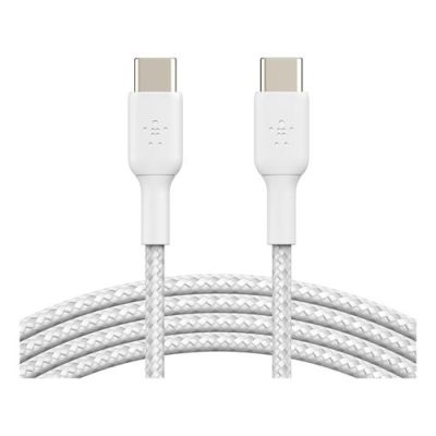 Belkin CAB004BT1MWH2PK, 1 m, USB C, USB C, USB 2.0, 480 Mbit/s, Wit