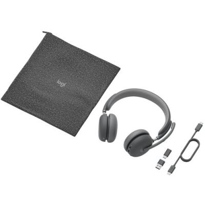 Logitech Zone Wireless 2 UC, Bedraad en draadloos, Kantoor/callcenter, 230 g, Headset, Grafiet