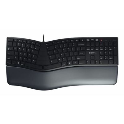 CHERRY KC 4500 ERGO, Volledige grootte (100%), USB, AZERTY, Zwart