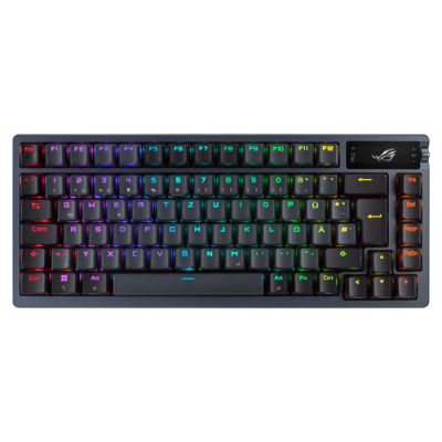 ASUS ROG Azoth, 75%, USB + RF Wireless + Bluetooth, Mechanische keyswitch, QWERTY, RGB LED, Zwart