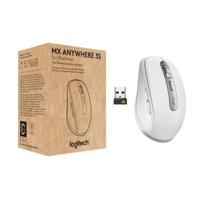 Logitech MX Anywhere 3S for Business, Rechtshandig, Laser, RF-draadloos + Bluetooth, 8000 DPI, Wit
