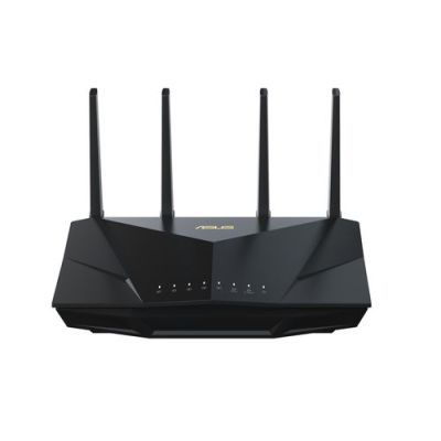 ASUS RT-AX5400, Wi-Fi 6 (802.11ax), Dual-band (2.4 GHz / 5 GHz), Ethernet LAN, Zwart, Router om neer