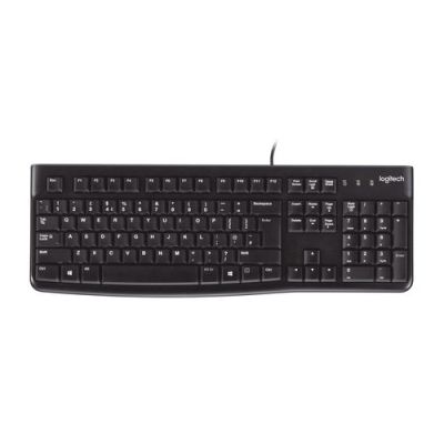 Logitech K120 Corded Keyboard, Bedraad, USB, QWERTY, Zwart