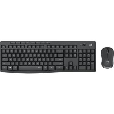 Logitech MK295 Silent Wireless Combo, Volledige grootte (100%), USB, QWERTZ, Grafiet, Inclusief muis
