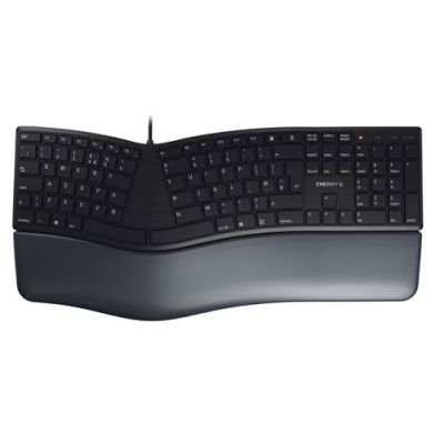CHERRY KC 4500 ERGO, Volledige grootte (100%), USB, QWERTY, Zwart