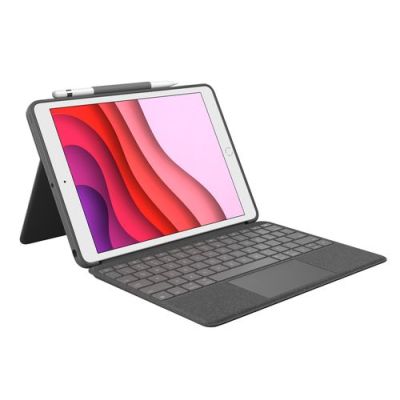 Logitech Combo Touch, QWERTZ, Duits, Touchpad, 1,8 cm, 1 mm, Apple