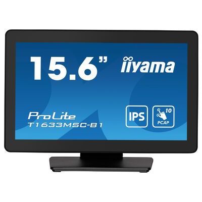 iiyama ProLite T1633MSC-B1, 39,6 cm (15.6"), 1920 x 1080 Pixels, Full HD, LCD, 5 ms, Zwart