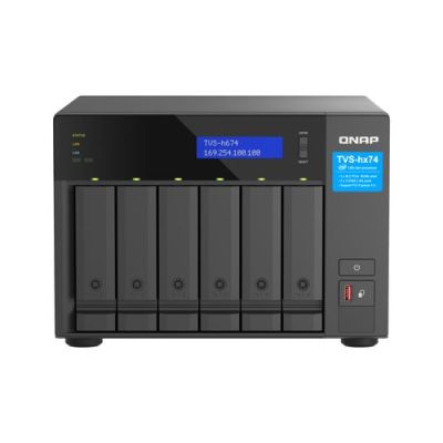 QNAP TVS-h674, NAS, Tower, Intel® Core™ i3, i3-12100, Zwart