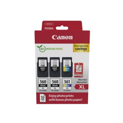 Canon 3712C012, Hoog (XL) rendement, 3 stuk(s), Photo Value-verpakking