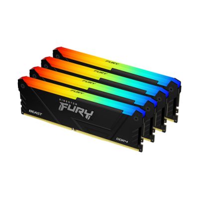Kingston Technology FURY Beast RGB, 128 GB, 4 x 32 GB, DDR4, 2666 MHz, 288-pin DIMM