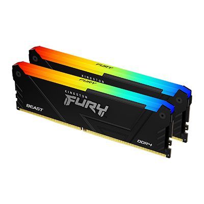 Kingston Technology FURY Beast RGB, 64 GB, 2 x 32 GB, DDR4, 3600 MHz, 288-pin DIMM