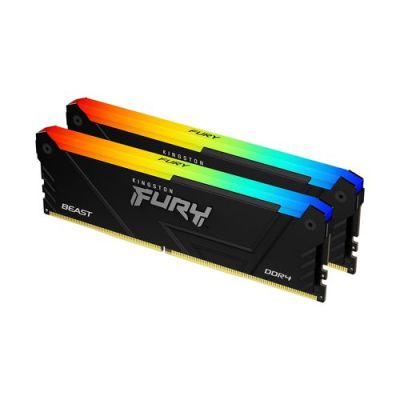Kingston Technology FURY Beast RGB, 32 GB, 2 x 16 GB, DDR4, 3200 MHz, 288-pin DIMM