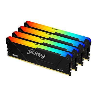 Kingston Technology FURY Beast RGB, 128 GB, 4 x 32 GB, DDR4, 3200 MHz, 288-pin DIMM