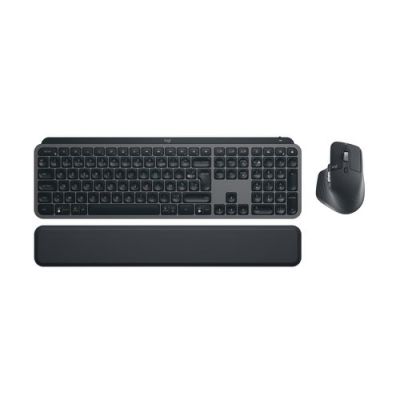 Logitech MX Keys S Combo, RF-draadloos + Bluetooth, Schaar-toetsschakelaar, AZERTY, LED, Grafiet, In