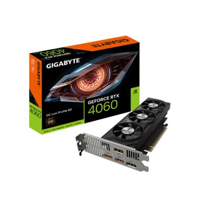 Gigabyte GeForce RTX 4060 OC Low Profile 8G, GeForce RTX 4060, 8 GB, GDDR6, 128 Bit, 7680 x 4320 Pi