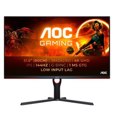 AOC G3 U32G3X, 80 cm (31.5"), 3840 x 2160 Pixels, 4K Ultra HD, LED, 1 ms, Zwart, Rood