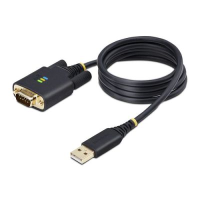 StarTech.com 1m USB naar Seriëel Adapter Kabel, COM Retention, Verwisselbare Schroeven/Moeren, USB-A