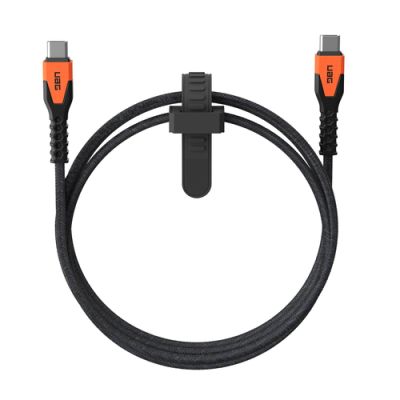 Urban Armor Gear Kevlar, 1,5 m, USB C, USB C, USB 2.0, 480 Mbit/s, Zwart, Oranje