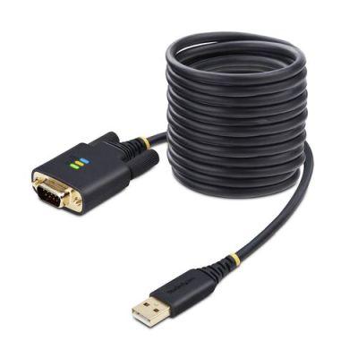 StarTech.com 1P10FFC-USB-SERIAL, Zwart, 3 m, USB Type-A, DB-9, Mannelijk, Mannelijk