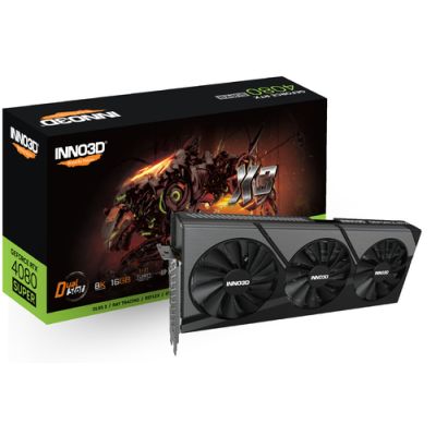 Inno3D GEFORCE RTX 4080 SUPER X3, GeForce RTX 4080 SUPER, 16 GB, GDDR6X, 256 Bit, 7680 x 4320 Pixels