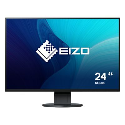 EIZO FlexScan monitor, 24" 1920x1200 pixel, IPS, black DP, DVI-I, HDMI connectors