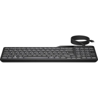 HP 400 backlit toetsenbord met kabel, Volledige grootte (100%), USB, Mechanische keyswitch, QWERTY,