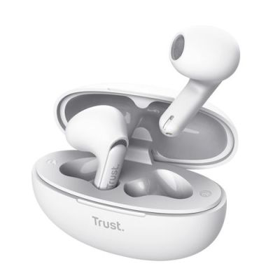 Trust Yavi Headset True Wireless Stereo (TWS) In-ear Oproepen/muziek USB Type-C Bluetooth Wit