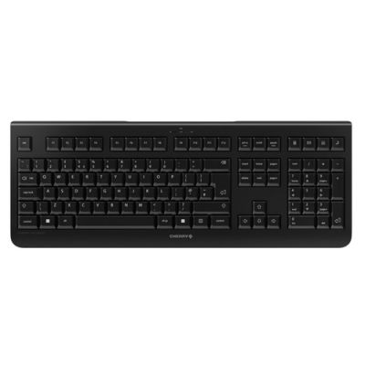 CHERRY KW 3000, Volledige grootte (100%), Draadloos, RF Draadloos, QWERTY, Zwart