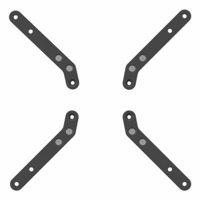 Vogel's MOMO A003 VESA verlengstukken (zwart), Extender, Zwart, 100 x 200,200 x 100 mm, TÜV, 1 stuk(