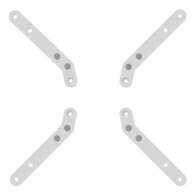 Vogel's MOMO A003 VESA verlengstukken (wit), Extender, Wit, 100 x 200,200 x 100 mm, TÜV, 1 stuk(s)