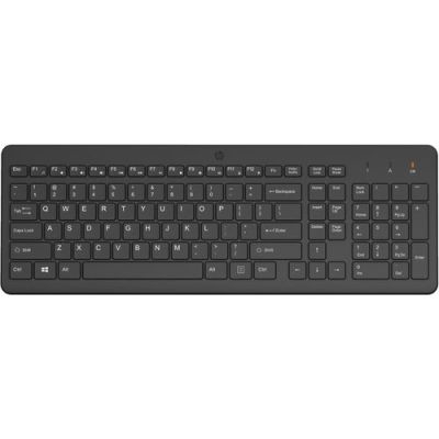 HP 220 draadloos toetsenbord, Volledige grootte (100%), Draadloos, RF Draadloos, Membraan keyswitch,