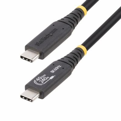 StarTech.com 1m USB4 Kabel, USB-IF Gecertificeerde USB Type-C Kabel, 40Gbps, 240W Power Delivery PD