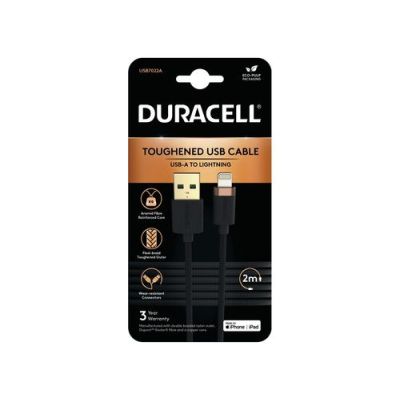 Duracell USB7022A, Zwart, Apple iPhone 5, 5C, 5S, iPad 4, iPad Mini, iPod Nano 7G, iPad Touch 5G, 67