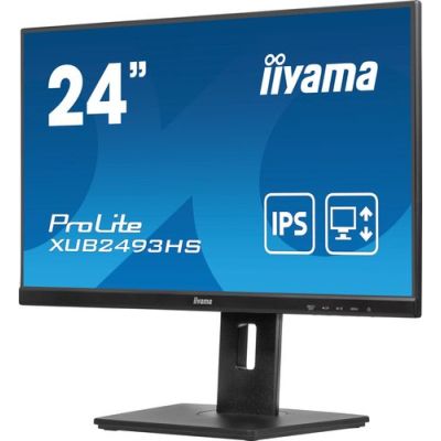 Iiyama ProLite XUB2493HS-B6 24” FHD IPS, 100Hz, HDMI+DP, speakers, hoogte verstelbaar, zwart
