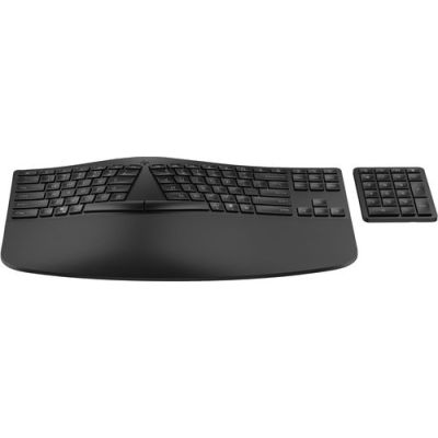 HP 960 ergonomisch draadloos toetsenbord, Volledige grootte (100%), Draadloos, RF-draadloos + Blueto