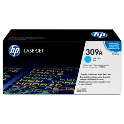 HP 309A Cyan Original LaserJet Toner Cartridge, 4000 pagina's, Cyaan, 1 stuk(s)