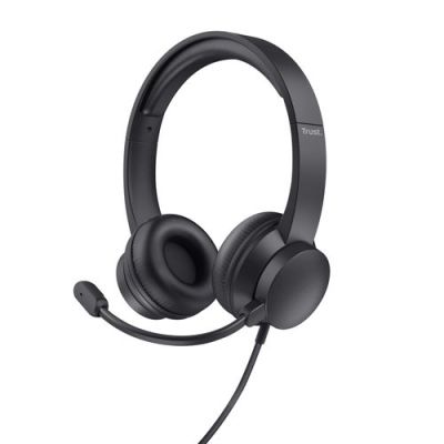 Trust HS-201, Bedraad, Kantoor/callcenter, 147 g, Headset, Zwart
