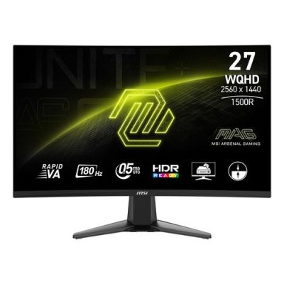 MSI MAG 27CQ6F, 68,6 cm (27"), 2560 x 1440 Pixels, Quad HD, LCD, 0,5 ms, Zwart