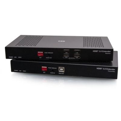 C2G HDMI HDBaseT + USB-B naar A + RS232 Over Cat Extender Box TX naar Box RX (18Gbps) 4K 60Hz tot 10