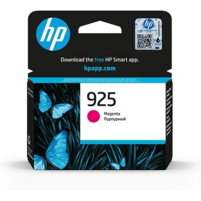 HP 925 Magenta Original Ink Cartridge, Normaal rendement, Magenta, 1 stuk(s), 400 pagina's, Enkele v