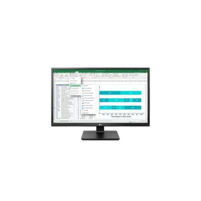 LG 23.8" monitor, Full HD 1920x1080 Pixels IPS, 250nits, 5ms, HDMI+DVI+VGA+DP, in hoogte verstelbaar