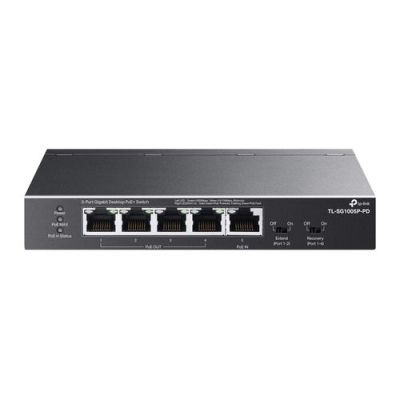 TP-Link TL-SG1005P-PD, Gigabit Ethernet (10/100/1000), Power over Ethernet (PoE), Ophangsysteem voor