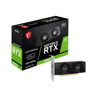 MSI GEFORCE RTX 3050 LP 6G OC, GeForce RTX 3050, 6 GB, GDDR6, 96 Bit, 7680 x 4320 Pixels, PCI Expres