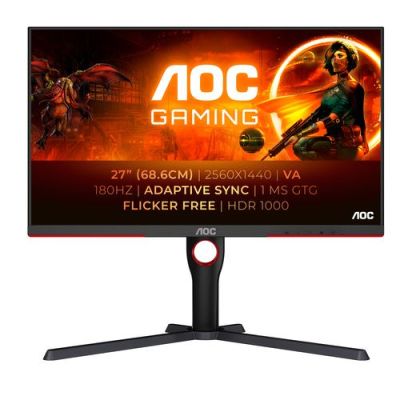 AOC G3 Q27G3XMN/BK, 68,6 cm (27"), 2560 x 1440 Pixels, 2K Ultra HD, LED, 5 ms, Zwart