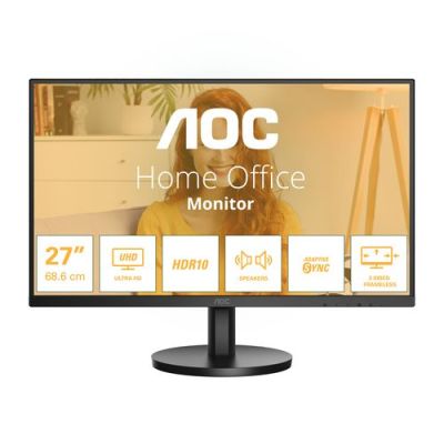 AOC B3 U27B3A, 68,6 cm (27"), 3840 x 2160 Pixels, 4K Ultra HD, LCD, 4 ms, Zwart