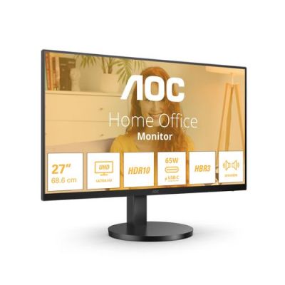 AOC B3 U27B3CF, 68,6 cm (27"), 3840 x 2160 Pixels, 4K Ultra HD, LCD, 4 ms, Zwart