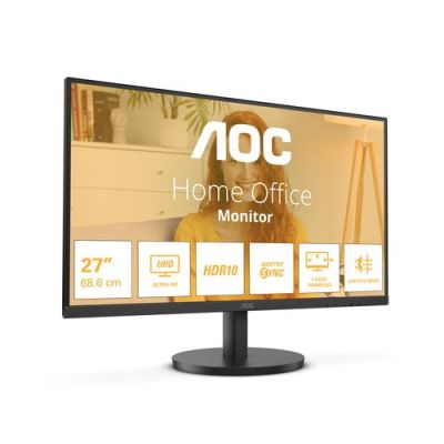 AOC B3 U27B3M, 68,6 cm (27"), 3840 x 2160 Pixels, 4K Ultra HD, LCD, 4 ms, Zwart