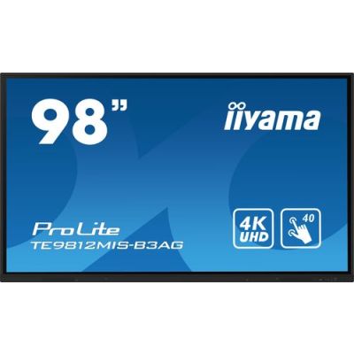 iiyama TE9812MIS-B3AG, Kiosk-ontwerp, 2,49 m (98"), LCD, 3840 x 2160 Pixels, Wifi, 24/7