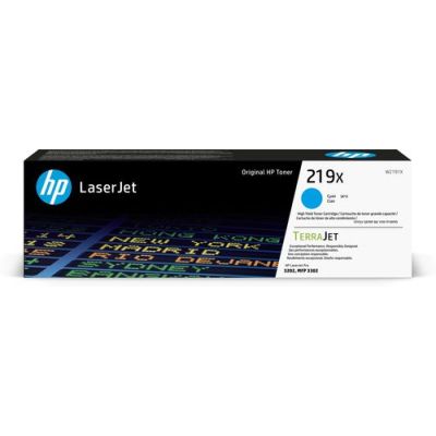 HP 219X originele high-capacity cyaan LaserJet-tonercartridge, 2500 pagina's, Cyaan, 1 stuk(s)